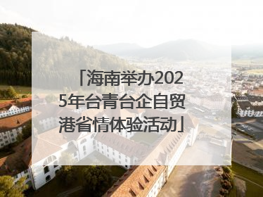 海南举办2025年台青台企自贸港省情体验活动